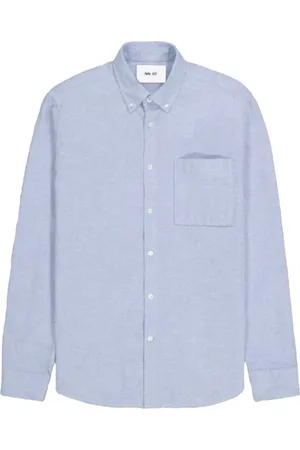 NN.07 Heren, Overhemden, Blauw, Maat: 2XL