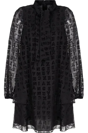 Armani Exchange Dames, Jurken, Zwart, Maat: 2XS Voile
