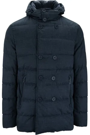 HERNO Heren, Jassen, Blauw, Maat: L Wol