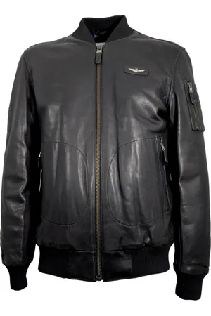 Aeronautica Militare Heren, Jassen, Zwart, Maat: 3XL Leer