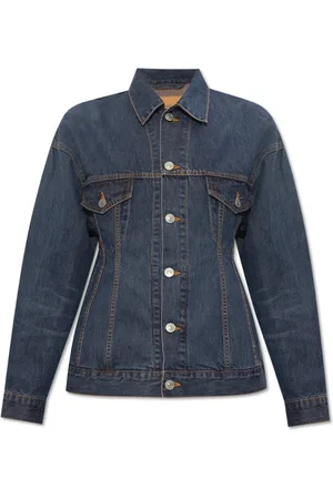 Balenciaga Dames, Jassen, Blauw, Maat: XS Denim