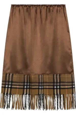 Burberry Dames, Rokken, Bruin, Maat: S Wol