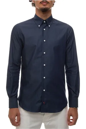 Carrel Heren, Overhemden, Blauw, Maat: L Katoen
