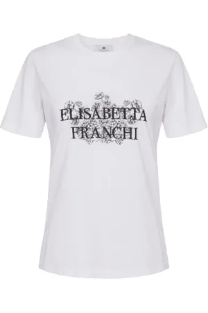 Elisabetta Franchi Dames, Tops, Wit, Maat: L Jersey