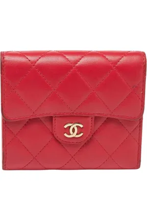 CHANEL Dames, Pre-owned, Rood, Maat: ONE Size Leer