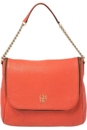 Carolina Herrera Dames, Pre-owned, Oranje, Maat: ONE Size Leer