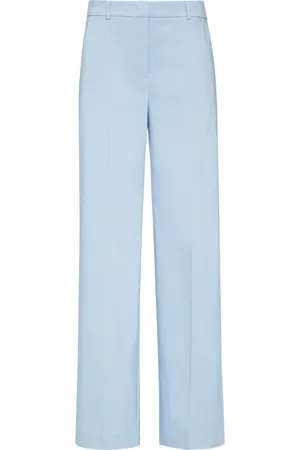 Comma, Dames, Broeken, Blauw, Maat: L Katoen