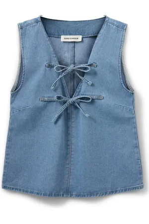 Sofie Schnoor Dames, Tops, Blauw, Maat: XL Denim