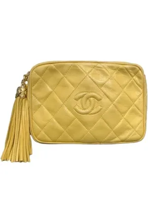 CHANEL Dames, Pre-owned, Geel, Maat: ONE Size Tweed