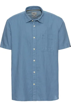 Camel Active Heren, Overhemden, Blauw, Maat: L Linnen