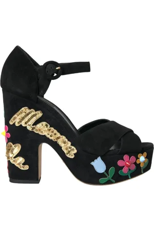 Dolce & Gabbana Dames, Schoenen, Zwart, Maat: 39 EU Suède