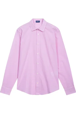 GAS Heren, Overhemden, Roze, Maat: S Denim