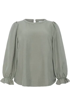 Kaffe Dames, Blouses & Shirts, Grijs, Maat: 7XL