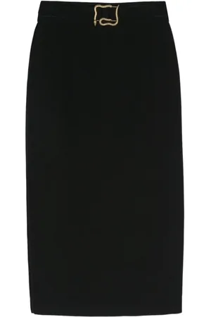 Roberto Cavalli Dames, Rokken, Zwart, Maat: L Poliester