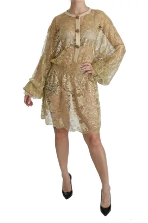 Dolce & Gabbana Dames, Jurken, Geel, Maat: XS Katoen
