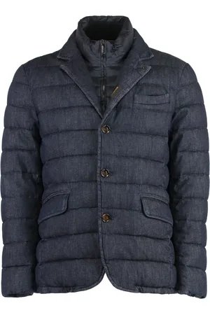 MOORER Heren, Jassen, Blauw, Maat: M Katoen