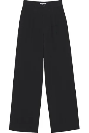 ANINE BING Dames, Broeken, Zwart, Maat: XS Linnen