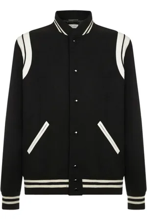 Saint Laurent Heren, Jassen, Zwart, Maat: L Wol