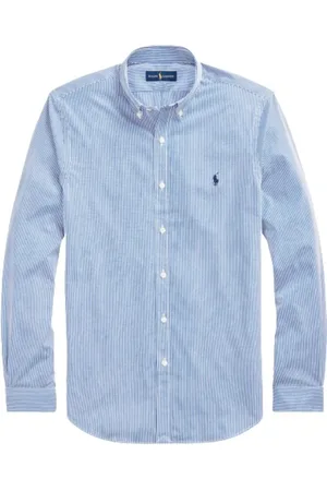 Ralph Lauren Heren, Overhemden, Blauw, Maat: M Katoen