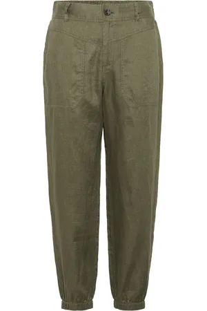 Part Two Dames, Broeken, Groen, Maat: 3XL Linnen