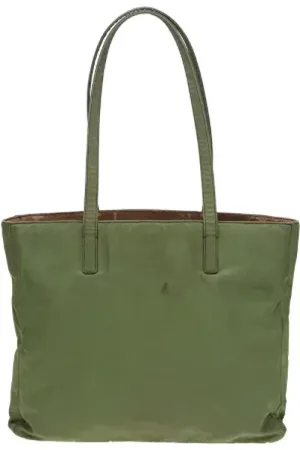 Prada Dames, Pre-owned, Groen, Maat: ONE Size Nylon