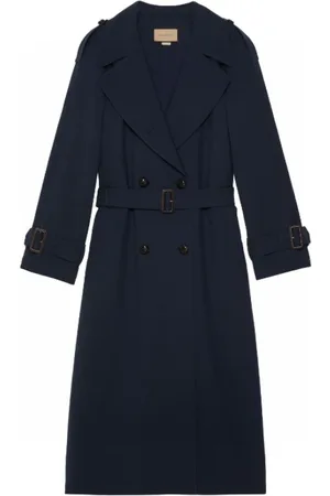 Gucci Dames, Mantels, Blauw, Maat: XS Wol