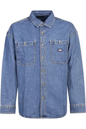 Dickies Heren, Overhemden, Blauw, Maat: M Denim