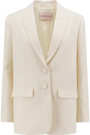 VALENTINO Dames, Jassen, Wit, Maat: S Zijde