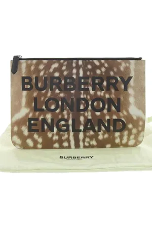 Burberry Dames, Pre-owned, Bruin, Maat: ONE Size Leer