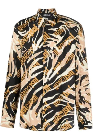 Roberto Cavalli Heren, Overhemden, Veelkleurig, Maat: M Katoen
