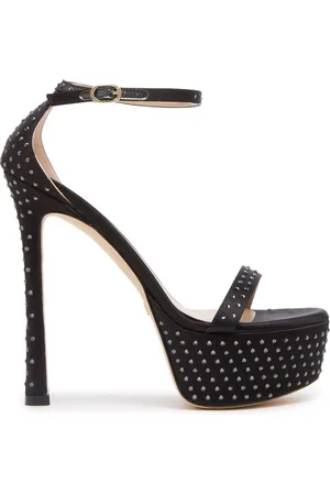 Stuart Weitzman Dames, Schoenen, Zwart, Maat: 39 1/2 EU Satijn