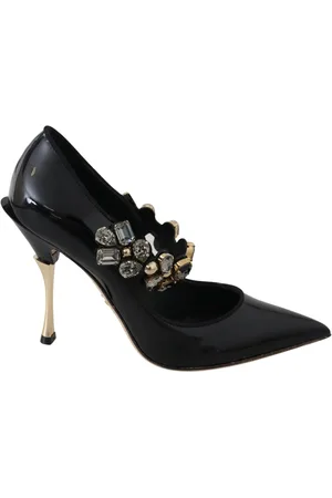 Dolce & Gabbana Dames, Schoenen, Zwart, Maat: 35 EU Leer