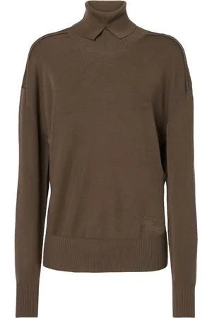 Burberry Dames, Truien, Bruin, Maat: M Wol