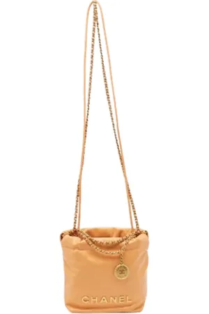 CHANEL Dames, Pre-owned, Oranje, Maat: ONE Size Leer