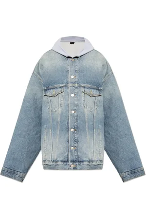 Balenciaga Heren, Jassen, Blauw, Maat: L Denim