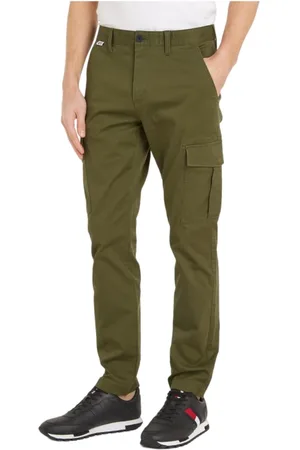 Tommy Hilfiger Heren, Broeken, Groen, Maat: W31 L32 Katoen