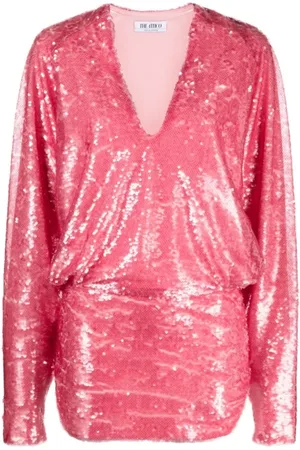 The Attico Dames, Jurken, Rood, Maat: XS Leer