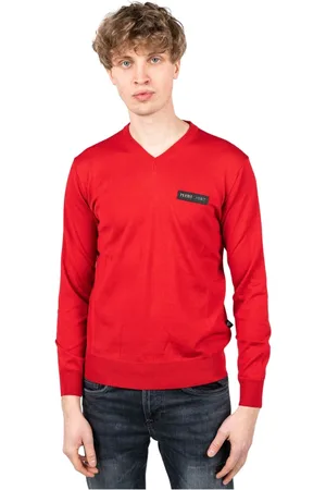 Philipp Plein Heren, Truien, Rood, Maat: L Wol