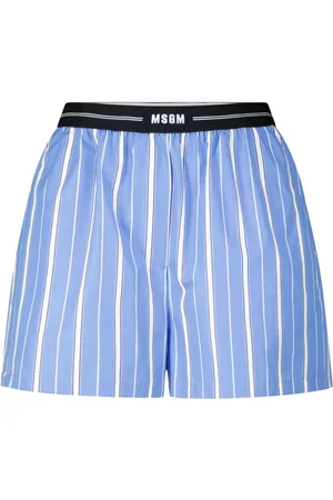 Msgm Dames, Korte broeken, Blauw, Maat: M Katoen