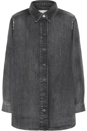 Gestuz Dames, Blouses & Shirts, Zwart, Maat: S Denim