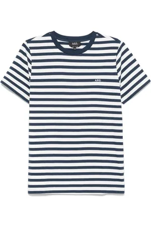 A.P.C. Dames, Tops, Blauw, Maat: L Katoen