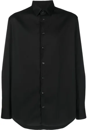 Giorgio Armani Heren, Overhemden, Zwart, Maat: 3XL Katoen