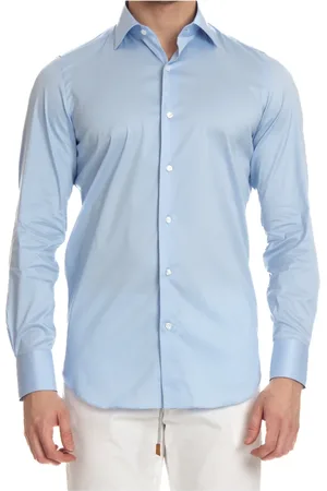 Finamore Heren, Overhemden, Blauw, Maat: 4XL