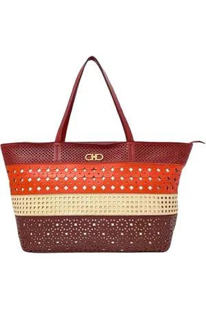 Salvatore Ferragamo Dames, Pre-owned, Veelkleurig, Maat: ONE Size Leer