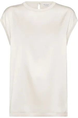 Brunello Cucinelli Dames, Blouses & Shirts, Wit, Maat: XS Zijde