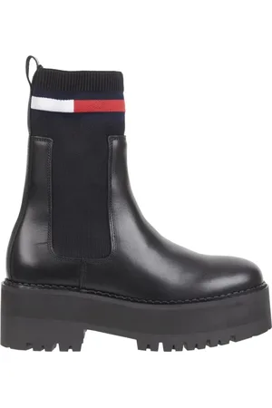 Tommy Hilfiger Dames, Schoenen, Zwart, Maat: 40 EU Leer
