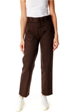 Dickies Dames, Broeken, Bruin, Maat: W30
