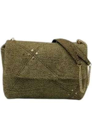 Borbonese Dames, Tassen, Groen, Maat: ONE Size Leer