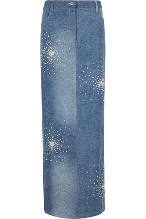 Des Phemmes Dames, Rokken, Blauw, Maat: XS Denim