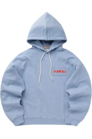 Marni Heren, Sweatshirts & Hoodies, Blauw, Maat: S